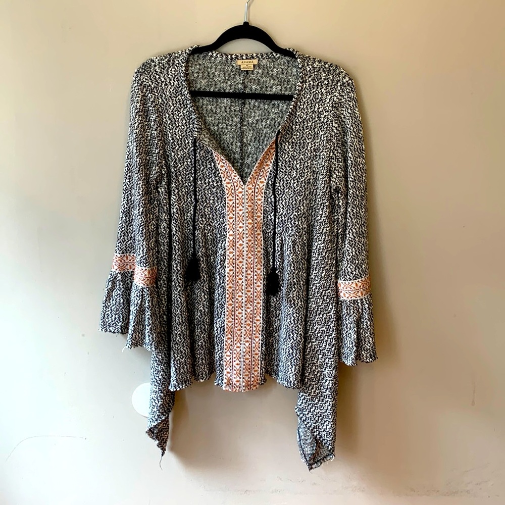 Boho Embroidered Top
